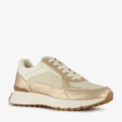 Blue Box Metallic dames sneakers beige goud Clearance