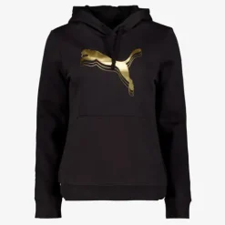 Puma Metallic Fl dames hoodie zwart goud Outlet