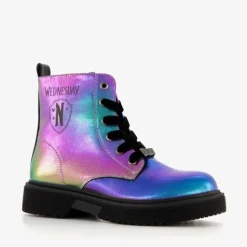 Wednesday Metallic meisjes veterboots multicolor