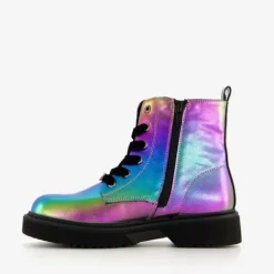 Wednesday Metallic meisjes veterboots multicolor