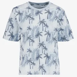 Name it jongens T-shirt met palmbomen blauw New