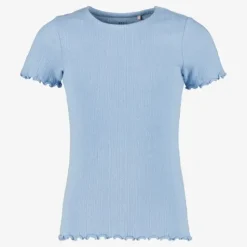 Name it meisjes T-shirt met ruches ijsblauw New