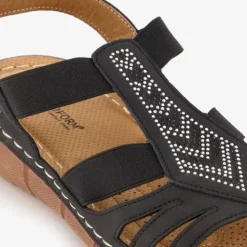 Natuform Naturform dames sandalen zwart Clearance