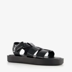 Only Shoes dames lak vissers sandalen zwart Online