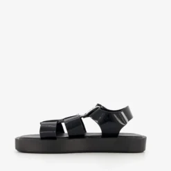 Only Shoes dames lak vissers sandalen zwart Online