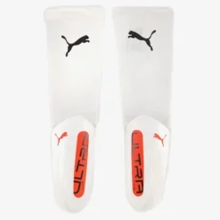 Puma Ultra Light Sleeve scheenbeschermers wit rood Clearance