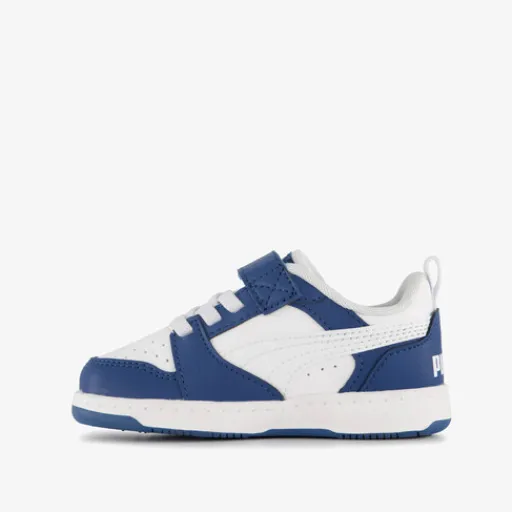 Puma Rebound V6 LO jongens sneakers wit blauw