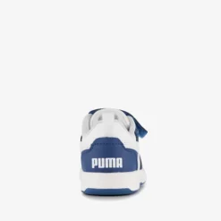Puma Rebound V6 LO jongens sneakers wit blauw
