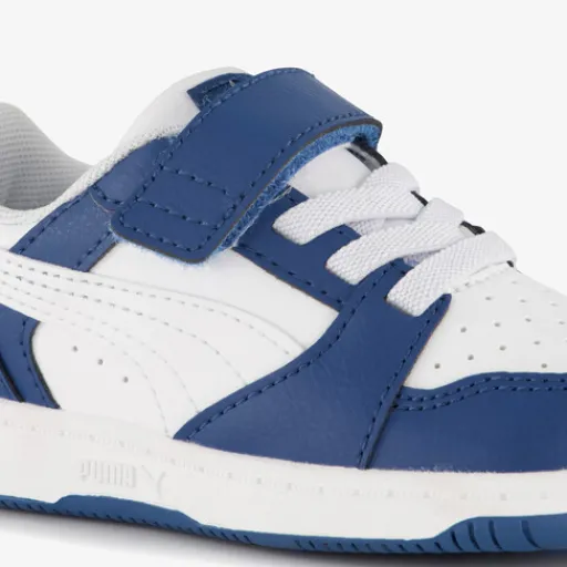 Puma Rebound V6 LO jongens sneakers wit blauw