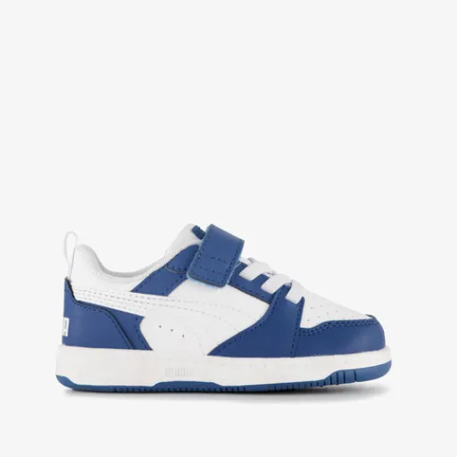 Puma Rebound V6 LO jongens sneakers wit blauw