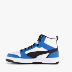 Puma Rebound V6 Mid hoge jongens sneakers blauw wit Discount
