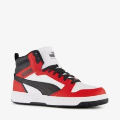 Puma Rebound V6 Mid jongens sneakers rood zwart Sale