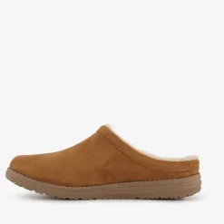 Skechers Relaxed Fit leren heren sloffen bruin Discount