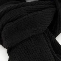 Scapino Ribgebreide dames sjaal zwart Outlet