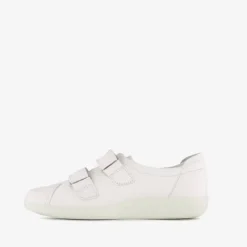 Ecco Soft 2.0 leren dames sneakers wit