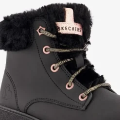 Skechers Street Glitz gevoerde veterboots zwart Sale
