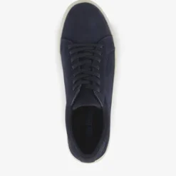 Van Beers Suède heren sneakers donkerblauw Discount