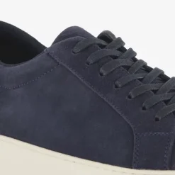 Van Beers Suède heren sneakers donkerblauw Discount