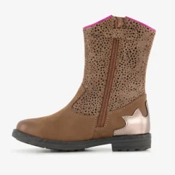 Stap Suède meisjes cowboy enkellaarsjes bruin