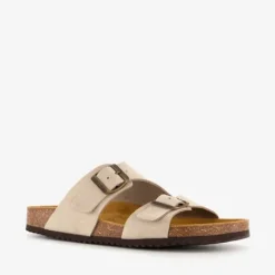 Hush Puppies Suede dames bio slippers beige