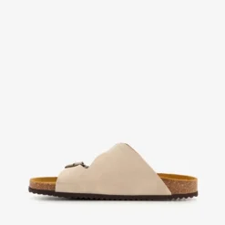 Hush Puppies Suede dames bio slippers beige