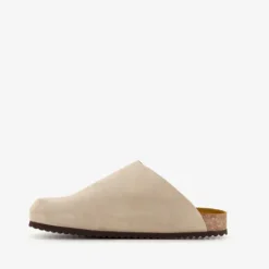 Hush Puppies Suede dames clogs taupe Discount