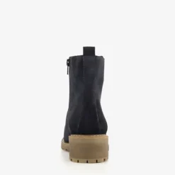 Hush Puppies Suede dames enkellaarsjes blauw New