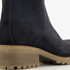 Hush Puppies Suede dames enkellaarsjes blauw New