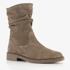 Hush Puppies Suede dames enkellaarzen taupe Discount