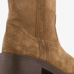 Harper Suede dames laarzen met hak bruin Best