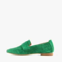Hush Puppies Suede dames loafers groen Discount