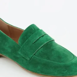 Hush Puppies Suede dames loafers groen Discount
