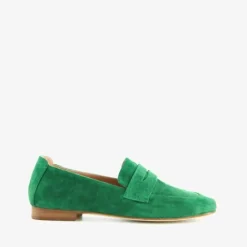 Hush Puppies Suede dames loafers groen Discount