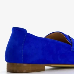 Hush Puppies Suede dames loafers kobalt blauw Outlet