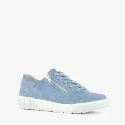 Hush Puppies Suede dames sneakers lichtblauw
