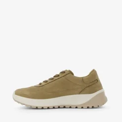 Hush Puppies Suede dames sneakers taupe