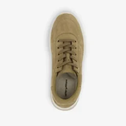 Hush Puppies Suede dames sneakers taupe