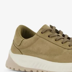 Hush Puppies Suede dames sneakers taupe
