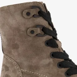 Hush Puppies Suede dames veterboots taupe New