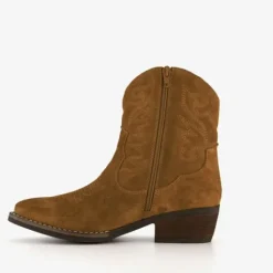 Harper Suede dames western enkellaarsjes met hak Online