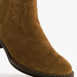 Harper Suede dames western enkellaarsjes met hak Online