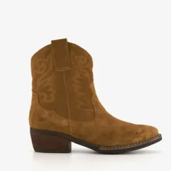 Harper Suede dames western enkellaarsjes met hak Online