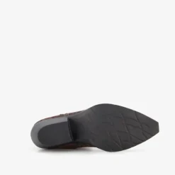 Harper Suede dames western laarzen met panterprint bruin New