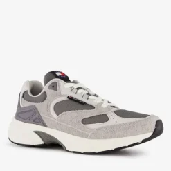 Tommy Hilfiger Suede heren dad sneakers grijs Discount