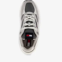 Tommy Hilfiger Suede heren dad sneakers grijs Discount