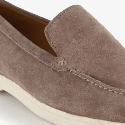 Van Beers Suede heren instappers bruin Best