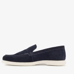 Van Beers Suede heren instappers donkerblauw New