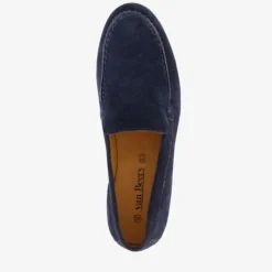 Van Beers Suede heren instappers donkerblauw New