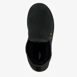 Hush Puppies Suede pantoffels met merino wol zwart New