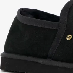 Hush Puppies Suede pantoffels met merino wol zwart New